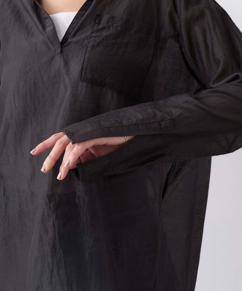 TICCA（ティッカ）の「【TICCA】コットンシルクスキッパーシャツ（シャツ/ブラウス・レディース・スミクロ/サックスブルー・FREE）」の21枚目の写真