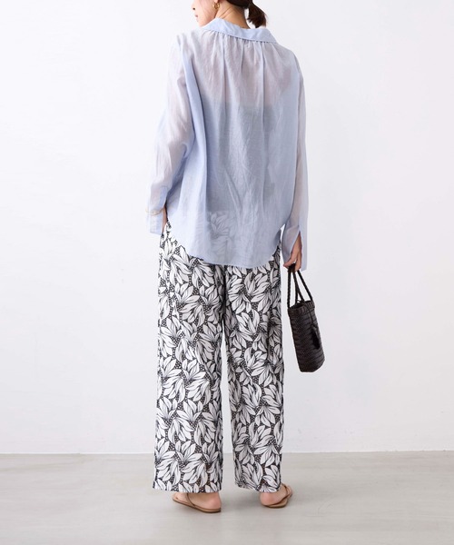 TICCA（ティッカ）の「【TICCA】コットンシルクスキッパーシャツ（シャツ/ブラウス・レディース・スミクロ/サックスブルー・FREE）」の9枚目の写真