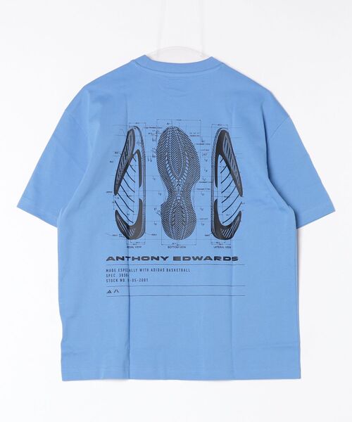 adidas(アディダス)の「アンソニー・エドワーズ GFX スキーマティック Tシャツ / アディダス adidas(Tシャツ/カットソー・メンズ・ブルー・LARGE/X-LARGE/XX-LARGE/3XL/MEDIUM/SMALL/X-SMALL)」の7枚目の写真