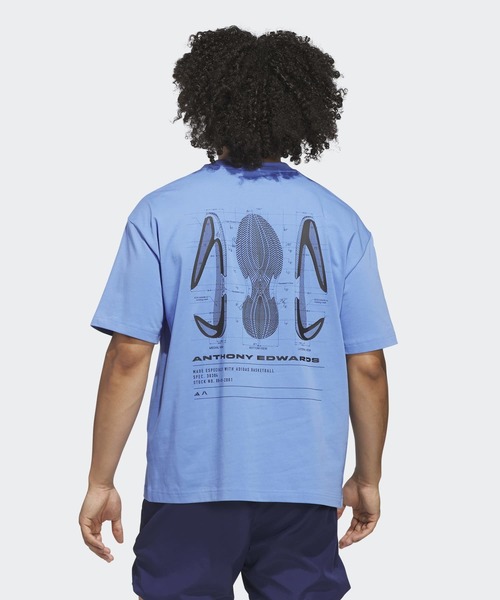 adidas(アディダス)の「アンソニー・エドワーズ GFX スキーマティック Tシャツ / アディダス adidas(Tシャツ/カットソー・メンズ・ブルー・LARGE/X-LARGE/XX-LARGE/3XL/MEDIUM/SMALL/X-SMALL)」の2枚目の写真