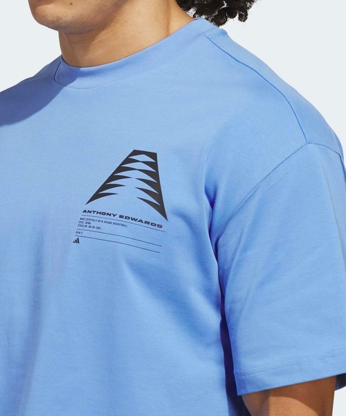 adidas(アディダス)の「アンソニー・エドワーズ GFX スキーマティック Tシャツ / アディダス adidas(Tシャツ/カットソー・メンズ・ブルー・LARGE/X-LARGE/XX-LARGE/3XL/MEDIUM/SMALL/X-SMALL)」の3枚目の写真