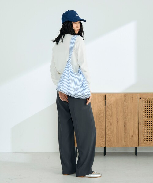 fredy emue（フレディエミュ）の「ストライプ/ギンガムワンショルバッグ（ショルダーバッグ・レディース・ブラック系その他/ブラック系その他2/ピンク系その他/ブルー系その他/グリーン系その他・FREE）」の6枚目の写真