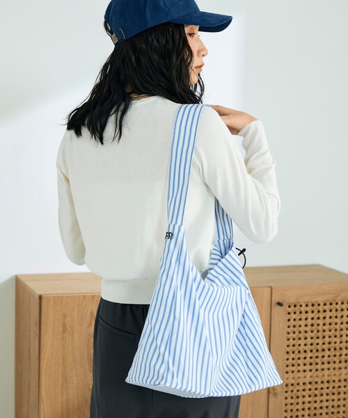 fredy emue（フレディエミュ）の「ストライプ/ギンガムワンショルバッグ（ショルダーバッグ・レディース・ブラック系その他/ブラック系その他2/ピンク系その他/ブルー系その他/グリーン系その他・FREE）」の8枚目の写真