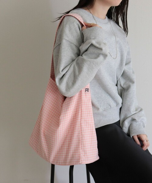 fredy emue（フレディエミュ）の「ストライプ/ギンガムワンショルバッグ（ショルダーバッグ・レディース・ブラック系その他/ブラック系その他2/ピンク系その他/ブルー系その他/グリーン系その他・FREE）」の14枚目の写真