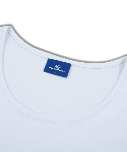 DOLPHIN WAVE APPAREL（ドルフィンウェーブアパレル）の「ドルフィンルーズスcoopネックスリーブレストップホワイト（Tシャツ/カットソー・メンズ・その他・LARGE/MEDIUM/X-LARGE）」の3枚目の写真