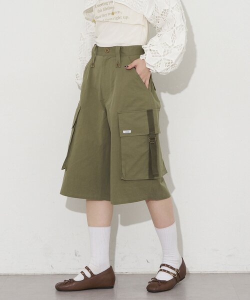 CIAOPANIC（チャオパニック）の「【UNESS/ユーネス】カーゴハーフパンツ（その他パンツ・レディース・カーキ/ベージュ・ONE SIZE）」の2枚目の写真