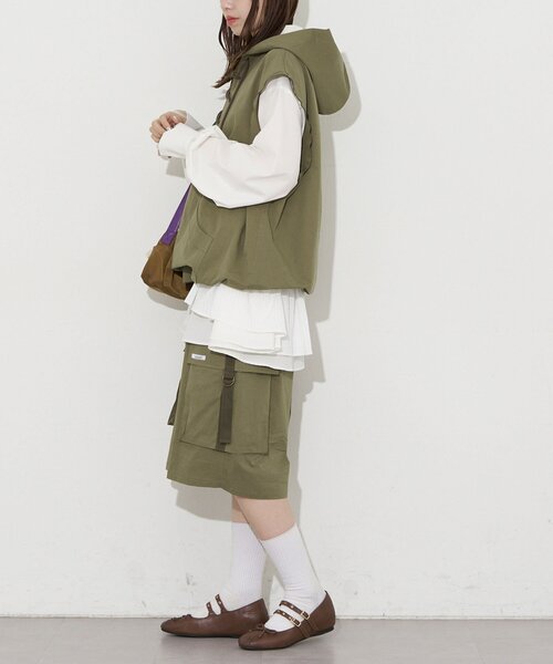 CIAOPANIC（チャオパニック）の「【UNESS/ユーネス】カーゴハーフパンツ（その他パンツ・レディース・カーキ/ベージュ・ONE SIZE）」の12枚目の写真