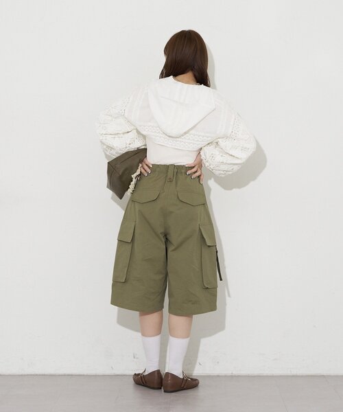 CIAOPANIC（チャオパニック）の「【UNESS/ユーネス】カーゴハーフパンツ（その他パンツ・レディース・カーキ/ベージュ・ONE SIZE）」の9枚目の写真