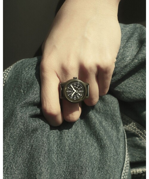 TIMEX（タイメックス）の「【別注】TIMEX / RING WATCH Camper（アナログ腕時計・レディース・オリーブ・ONE SIZE）」の3枚目の写真
