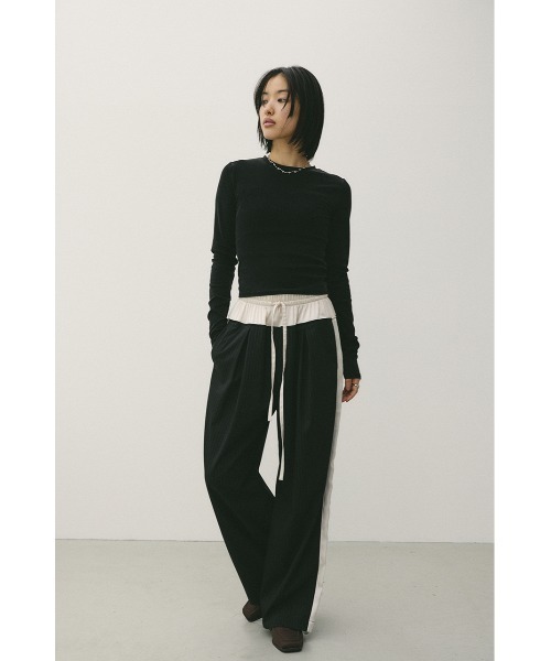 STYLEMIXER（スタイルミキサー）の「パウダーブリーチトップ（Tシャツ/カットソー・レディース・ライトブラウン/ブルー/ブラック/ベージュ・SMALL/MEDIUM）」の6枚目の写真