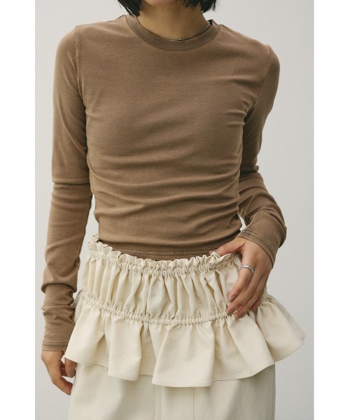 STYLEMIXER（スタイルミキサー）の「パウダーブリーチトップ（Tシャツ/カットソー・レディース・ライトブラウン/ブルー/ブラック/ベージュ・SMALL/MEDIUM）」の13枚目の写真