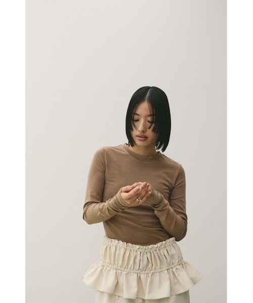 STYLEMIXER（スタイルミキサー）の「パウダーブリーチトップ（Tシャツ/カットソー・レディース・ライトブラウン/ブルー/ブラック/ベージュ・SMALL/MEDIUM）」の15枚目の写真