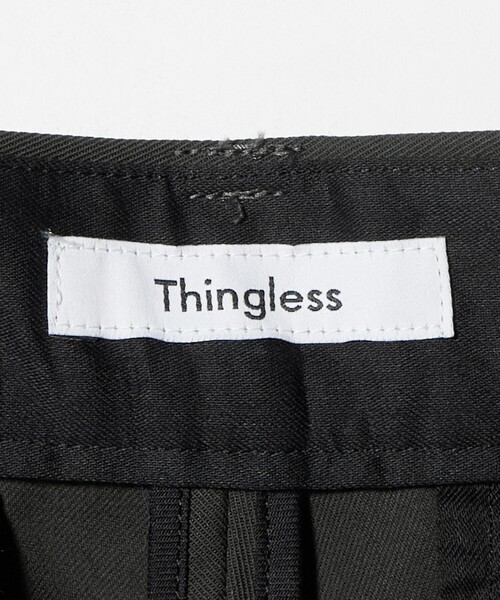 Thingless（シングレス）の「＜Thingless＞サイドアジャスト ツイル パンツ（スラックス・メンズ・ダークグレー/ブラック・S/M/L）」の14枚目の写真