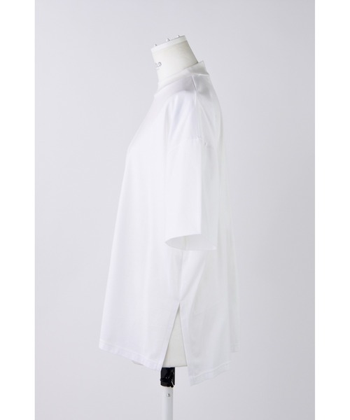 ENFOLD（エンフォルド）の「HIGH-NECK SHIRT-SLEEVE T-SHIRT（Tシャツ/カットソー・レディース・ホワイト/ブラック・38）」の8枚目の写真
