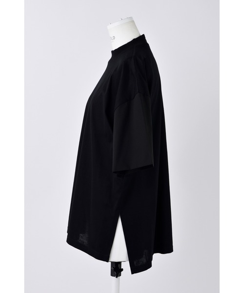 ENFOLD（エンフォルド）の「HIGH-NECK SHIRT-SLEEVE T-SHIRT（Tシャツ/カットソー・レディース・ホワイト/ブラック・38）」の5枚目の写真