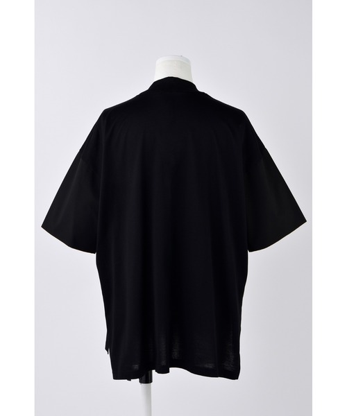 ENFOLD（エンフォルド）の「HIGH-NECK SHIRT-SLEEVE T-SHIRT（Tシャツ/カットソー・レディース・ホワイト/ブラック・38）」の4枚目の写真