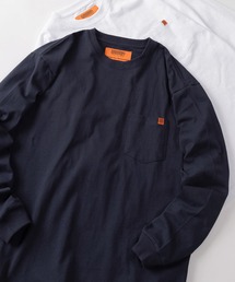 【92】【UNIVERSAL OVERALL/ユニバーサルオーバーオール】Uロゴピスネーム ポケット付 ロングスリーブTシャツ／アメカジ