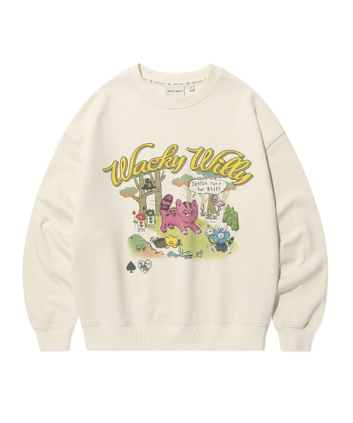 Wacky WiLLy（ワッキーウィリー）の「ウィメンズグラフィックレギュラーフィットスウェットクリーム（スウェット・レディース・その他・F）」の2枚目の写真
