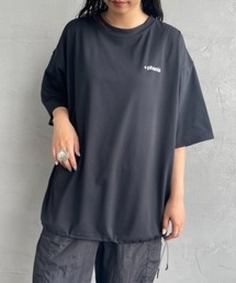 +phenix（プラスフェニックス）の「[＋phenix/プラスフェニックス] 別注 ワンポイント刺繍ロゴ ドローコードTシャツ（Tシャツ/カットソー）」