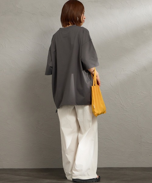 +phenix（プラスフェニックス）の「[＋phenix/プラスフェニックス] 別注 ワンポイント刺繍ロゴ ドローコードTシャツ【追加】（Tシャツ/カットソー・メンズ・ホワイト/ブラック/オレンジ/チャコールグレー/グレー・M/XL/L）」の20枚目の写真