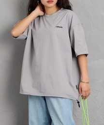 +phenix（プラスフェニックス）の「[＋phenix/プラスフェニックス] 別注 ワンポイント刺繍ロゴ ドローコードTシャツ【追加】（Tシャツ/カットソー）」