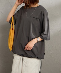 +phenix（プラスフェニックス）の「[+phenix プラスフェニックス] 別注 ワンポイント刺繍ロゴ ドローコードTシャツ（Tシャツ/カットソー）」