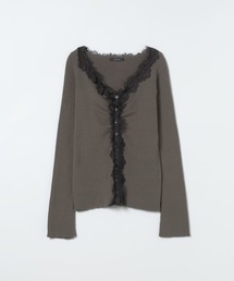 JEANASIS | 12Gレーストリムリブカーディガン/663959(カーディガン/ボレロ)