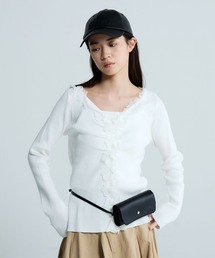 JEANASIS | 12Gレーストリムリブカーディガン/663959(カーディガン/ボレロ)