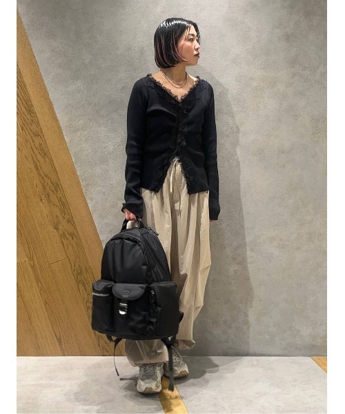 JEANASIS（ジーナシス）の「12Gレーストリムリブカーディガン/663959（カーディガン/ボレロ・レディース・ホワイト/グレー系その他/ブラック・FREE）」の20枚目の写真