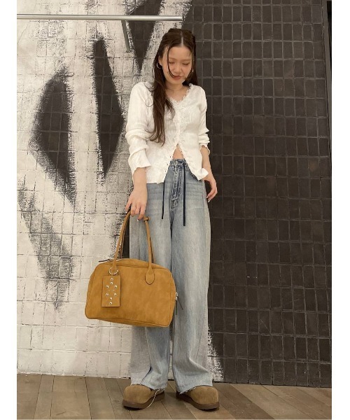 JEANASIS（ジーナシス）の「12Gレーストリムリブカーディガン/663959（カーディガン/ボレロ・レディース・ホワイト/グレー系その他/ブラック・FREE）」の19枚目の写真