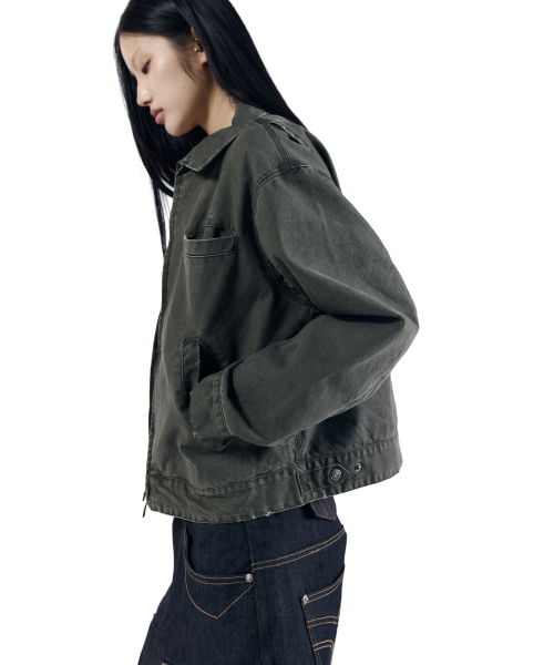 AAKAM(アーカム)の「Walt Damaged Cotton Jacket (Khaki)(その他アウター・レディース・その他・1/2)」の9枚目の写真
