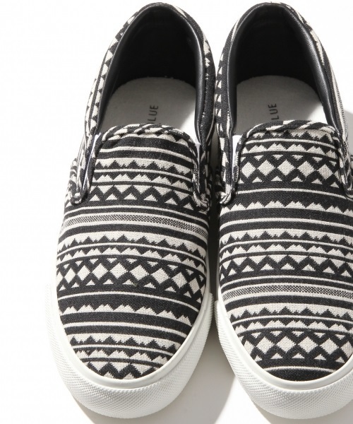 RAGEBLUE（レイジブルー）の「ネイティブ柄スリッポン/713872（スリッポン・メンズ・ブラック/ネイビー・LARGE/MEDIUM）」の14枚目の写真