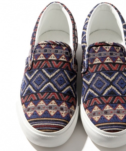 RAGEBLUE（レイジブルー）の「ネイティブ柄スリッポン/713872（スリッポン・メンズ・ブラック/ネイビー・LARGE/MEDIUM）」の15枚目の写真