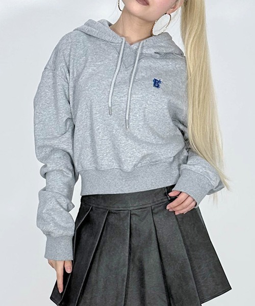 DeNA ベイスターズ ストライプ フード付きウェア セール】【野球観戦コーデ】BAYSTARS CROPPED HOODIE/横浜DeNA