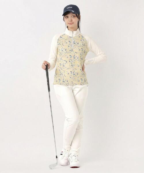 adabat(アダバット)の「UVカット ラインフラワープリントハーフジッププルオーバー(Tシャツ/カットソー・レディース・ブラック系/ホワイト系1/ライトイエロー系1・42/40/38)」の17枚目の写真