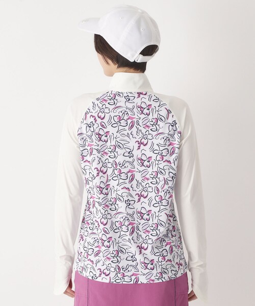 adabat(アダバット)の「UVカット ラインフラワープリントハーフジッププルオーバー(Tシャツ/カットソー・レディース・ブラック系/ホワイト系1/ライトイエロー系1・42/40/38)」の21枚目の写真