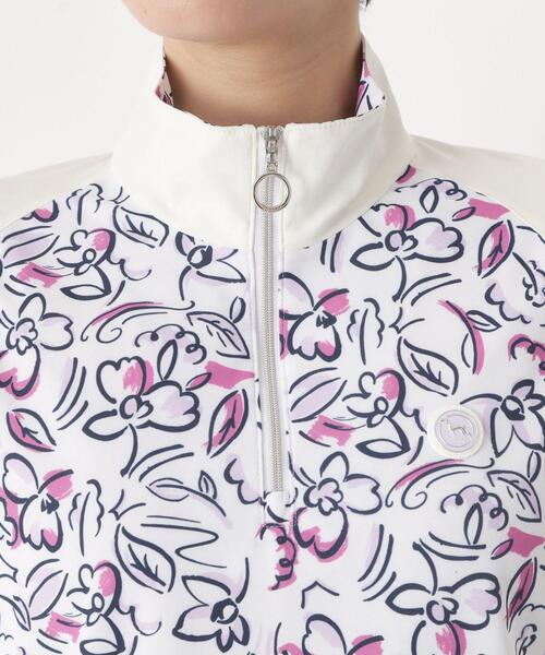 adabat(アダバット)の「UVカット ラインフラワープリントハーフジッププルオーバー(Tシャツ/カットソー・レディース・ブラック系/ホワイト系1/ライトイエロー系1・42/40/38)」の22枚目の写真