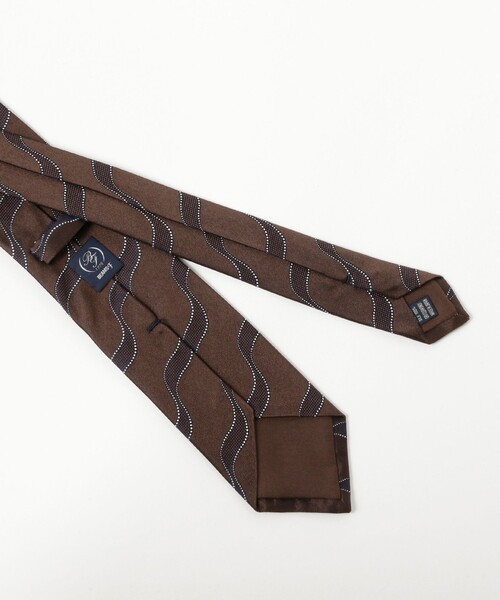 BEAMS F（ビームスエフ）の「シルク ストライプ ネクタイ（ネクタイ・メンズ・ブラウン/ネイビー・ONE SIZE）」の3枚目の写真