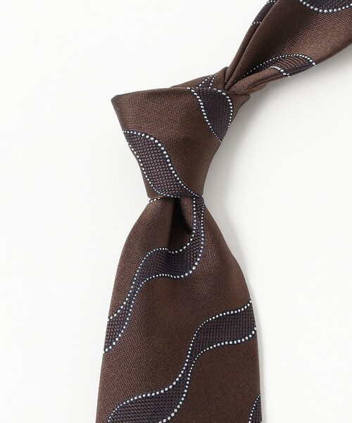 BEAMS F（ビームスエフ）の「シルク ストライプ ネクタイ（ネクタイ・メンズ・ブラウン/ネイビー・ONE SIZE）」の5枚目の写真