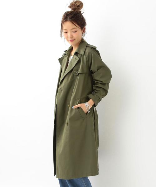 Another Edition(アナザーエディション)の「チェックライナートレンチ/AEBFC C CHKライナー TRNC◆(トレンチコート・レディース・ベージュ/オリーブ・MEDIUM/SMALL)」の1枚目の写真