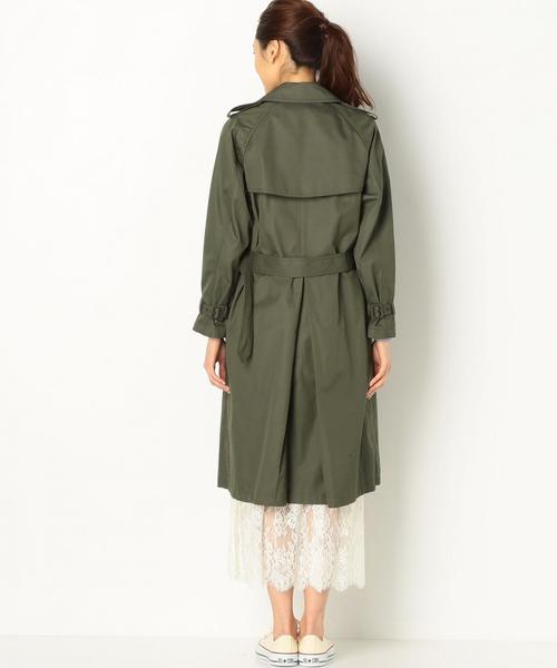 Another Edition(アナザーエディション)の「チェックライナートレンチ/AEBFC C CHKライナー TRNC◆(トレンチコート・レディース・ベージュ/オリーブ・MEDIUM/SMALL)」の3枚目の写真