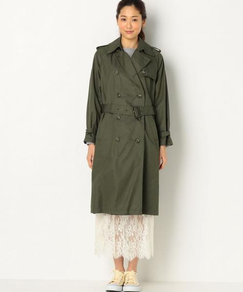 Another Edition(アナザーエディション)の「チェックライナートレンチ/AEBFC C CHKライナー TRNC◆(トレンチコート・レディース・ベージュ/オリーブ・MEDIUM/SMALL)」の4枚目の写真