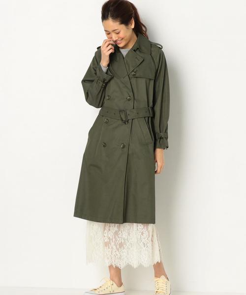 Another Edition(アナザーエディション)の「チェックライナートレンチ/AEBFC C CHKライナー TRNC◆(トレンチコート・レディース・ベージュ/オリーブ・MEDIUM/SMALL)」の15枚目の写真