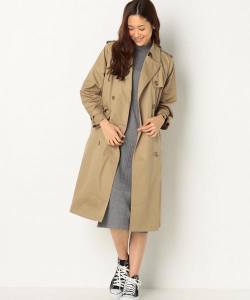 Another Edition(アナザーエディション)の「チェックライナートレンチ/AEBFC C CHKライナー TRNC◆(トレンチコート・レディース・ベージュ/オリーブ・MEDIUM/SMALL)」の7枚目の写真