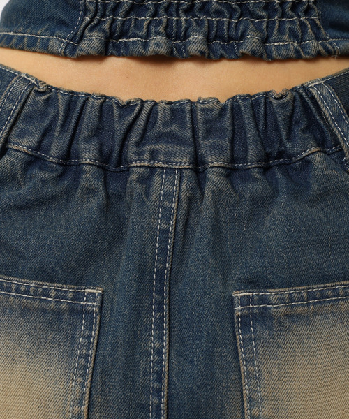 SPIRALGIRL（スパイラルガール）の「レースドッキングロングデニムスカート（デニムスカート・レディース・ブラック系その他/ネイビー・FREE）」の15枚目の写真