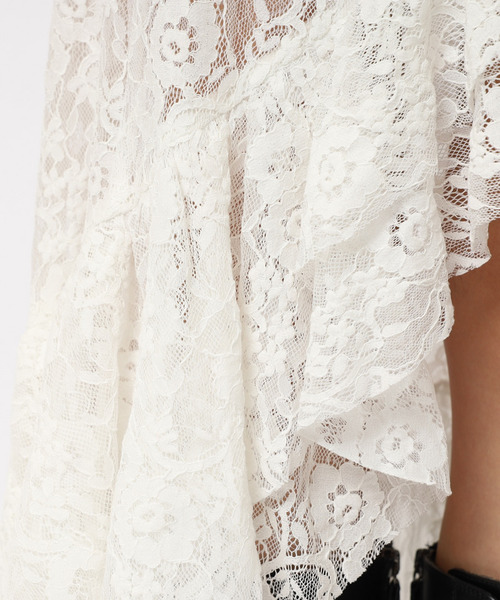 SPIRALGIRL（スパイラルガール）の「レースドッキングロングデニムスカート（デニムスカート・レディース・ブラック系その他/ネイビー・FREE）」の17枚目の写真