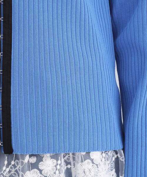 OPAQUE.CLIP(オペークドットクリップ)の「ポロ衿ホック使いリブニットカーディガン【洗濯機OK】(カーディガン/ボレロ・レディース・オフホワイト/ブルー/ブラック・00)」の21枚目の写真