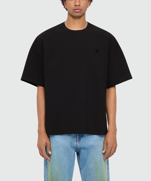 MSGM（エムエスジーエム）の「【NEW】TheMwave 刺繍ロゴ ハーフスリーブ トップ（Tシャツ/カットソー・メンズ・ブラック・L/M/S/XL）」の2枚目の写真