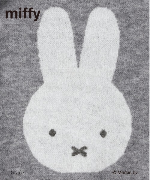 Right-on(ライトオン)の「【miffy】ミッフィー フェイス柄 ニットカーディガン (ジャガード編み / カラフルボタン / ゆったりシルエット)(カーディガン/ボレロ・レディース・ライトベージュ/グレー・L/M)」の8枚目の写真