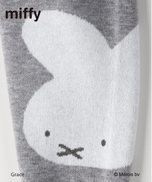 Right-on(ライトオン)の「【miffy】ミッフィー フェイス柄 ニットカーディガン (ジャガード編み / カラフルボタン / ゆったりシルエット)(カーディガン/ボレロ・レディース・ライトベージュ/グレー・L/M)」の9枚目の写真